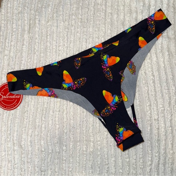 Splendies 1X Thong | Rainbow Butterfly Print | NWT - Picture 2 of 5